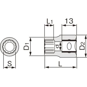 3/8"dr Socket 12POINT 10MM