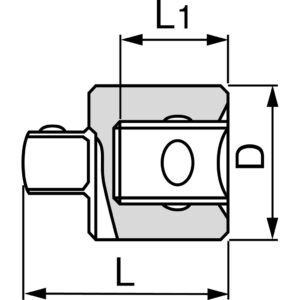 1/2(12.7)sq.F to 3/8(9.5)sq.M  Socket adaptor