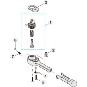 A50 1 pc  3/8" Ratchet Handle