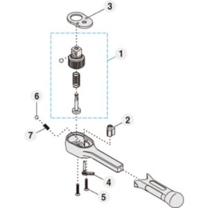 A50 1 pc  3/8" Ratchet Handle